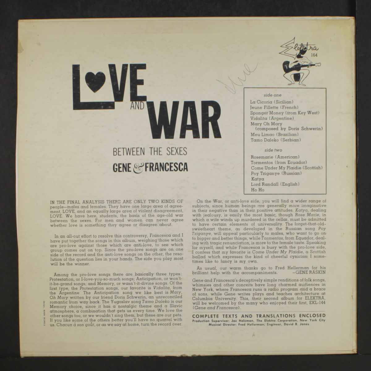 love and war between the sexes by GENE & FRANCESCA