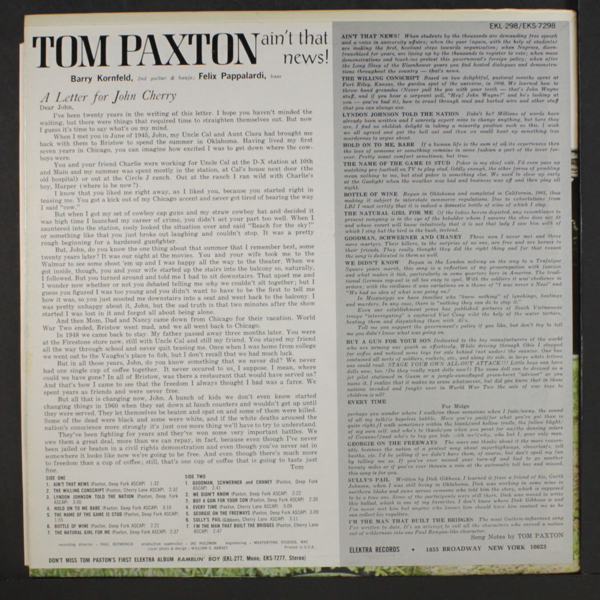 ain't that news! by TOM PAXTON