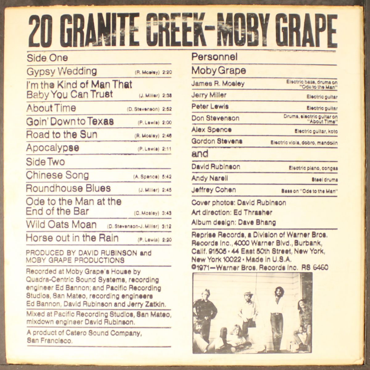 20 granite creek by MOBY GRAPE