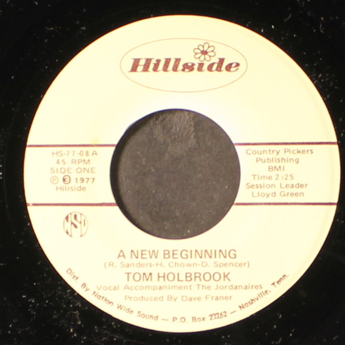 oh yes he's gone / a new beginning by TOM HOLBROOK