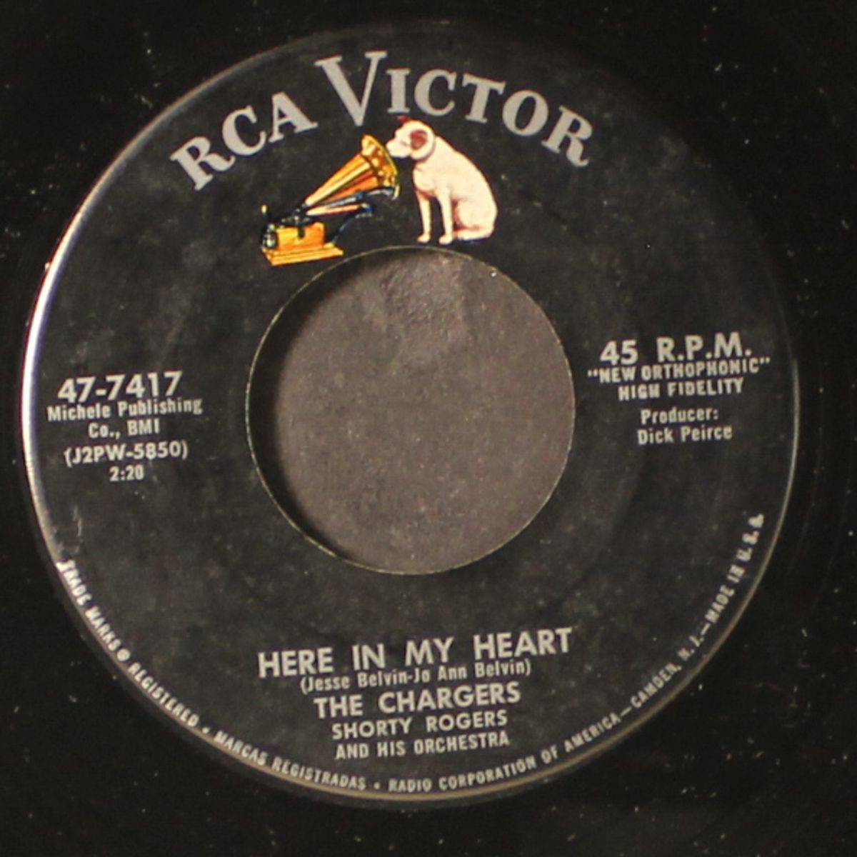 here in my heart / the counterfeiter by CHARGERS