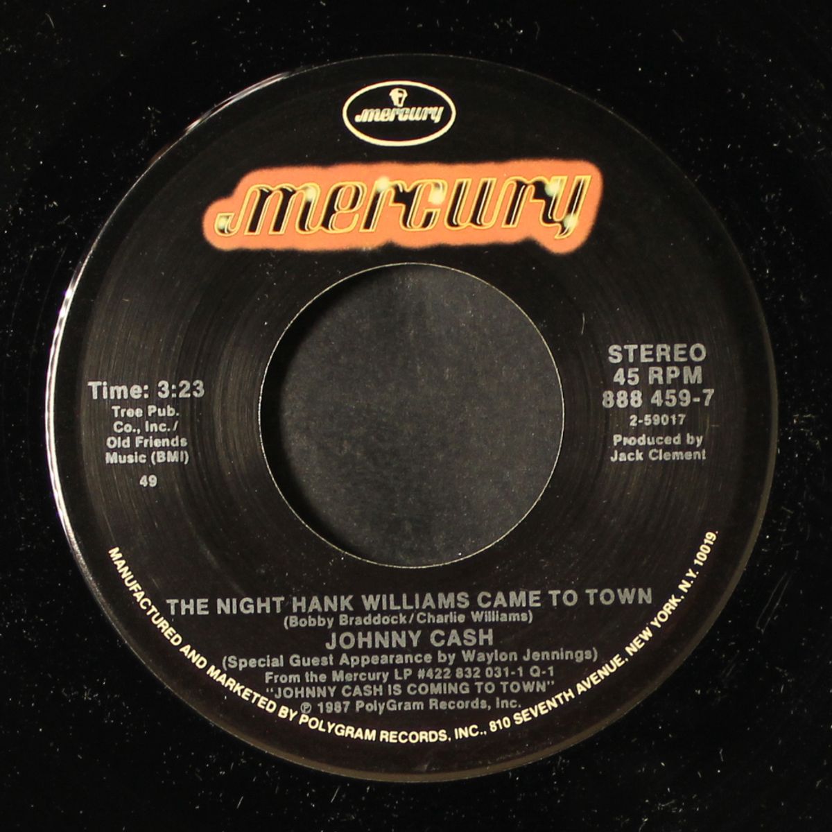 the night hank williams came to town by JOHNNY CASH