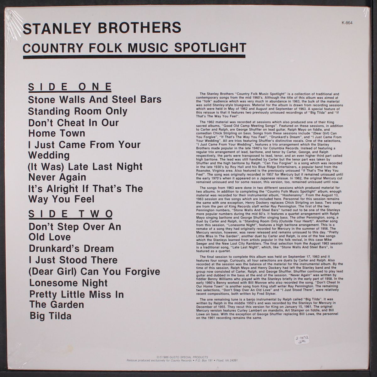 bluegrass in concert by STANLEY BROTHERS