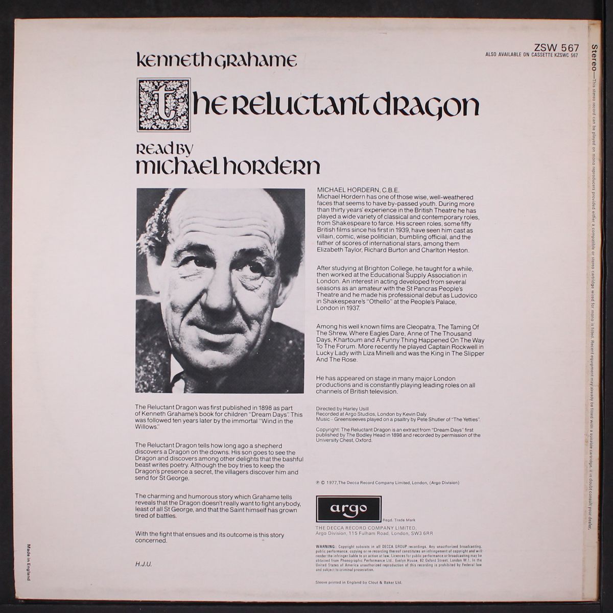 the reluctant dragon by MICHAEL HORDERN