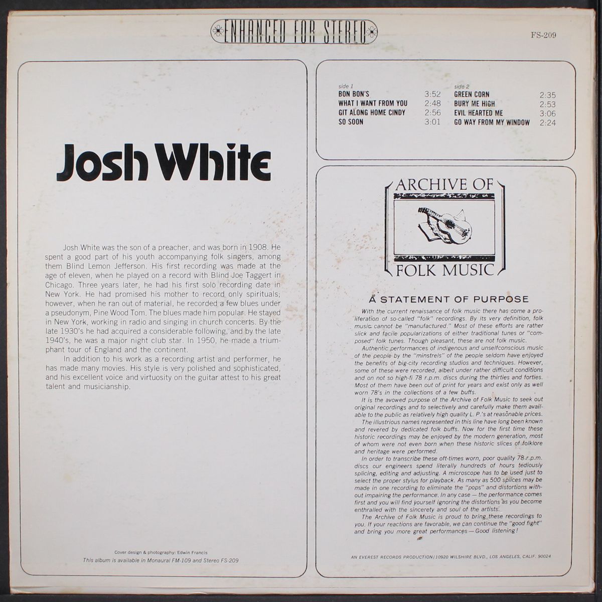 josh white by JOSH WHITE