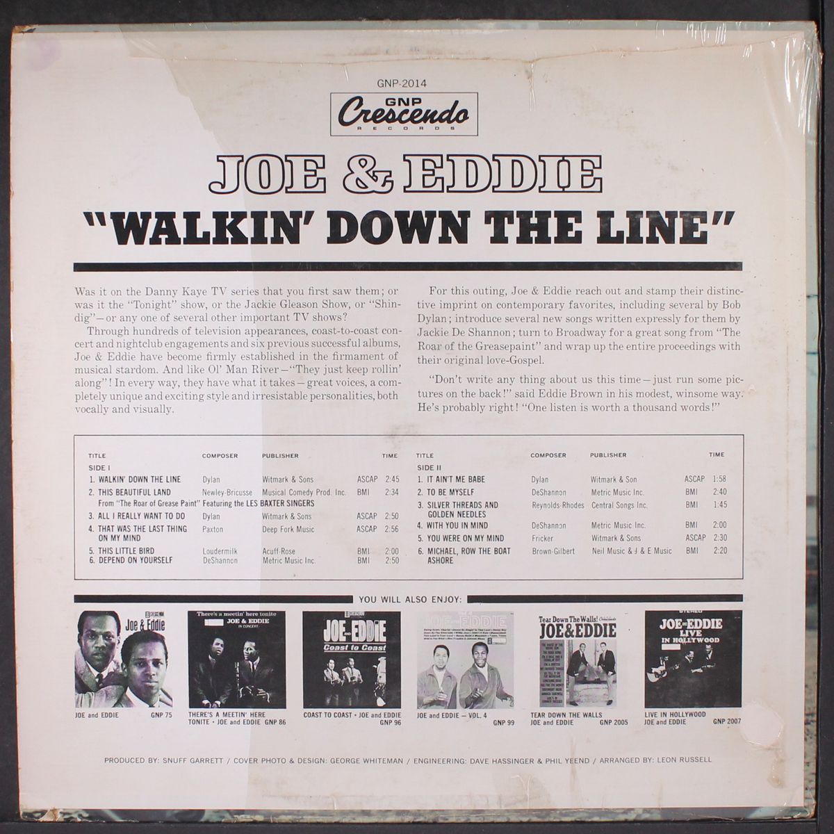walkin' down the line by JOE & EDDIE