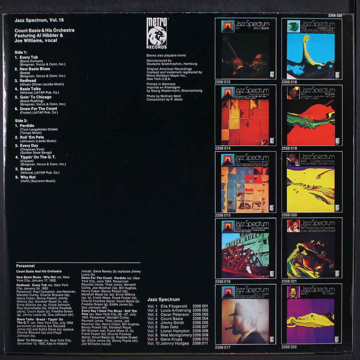 jazz spectrum, vol. 18 by COUNT BASIE