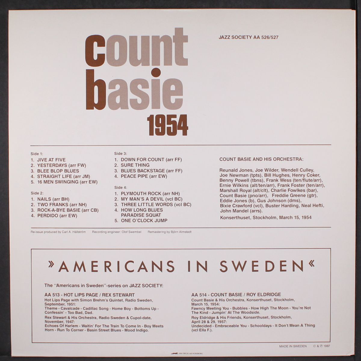 americans in sweden by COUNT BASIE