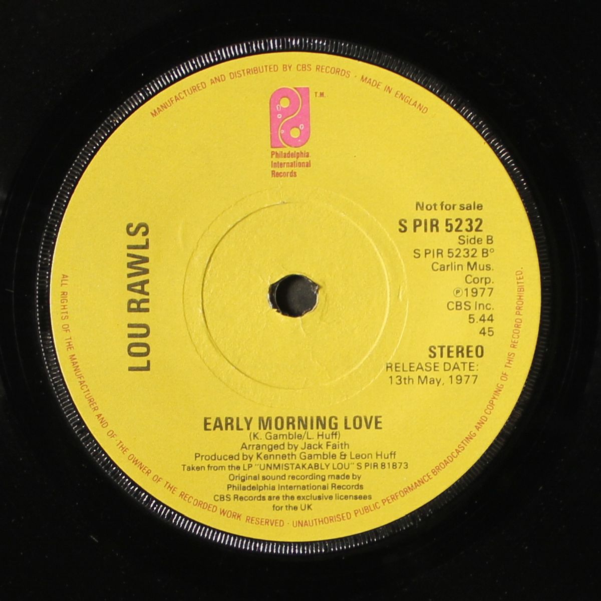 some folks never learn / early morning love by LOU RAWLS