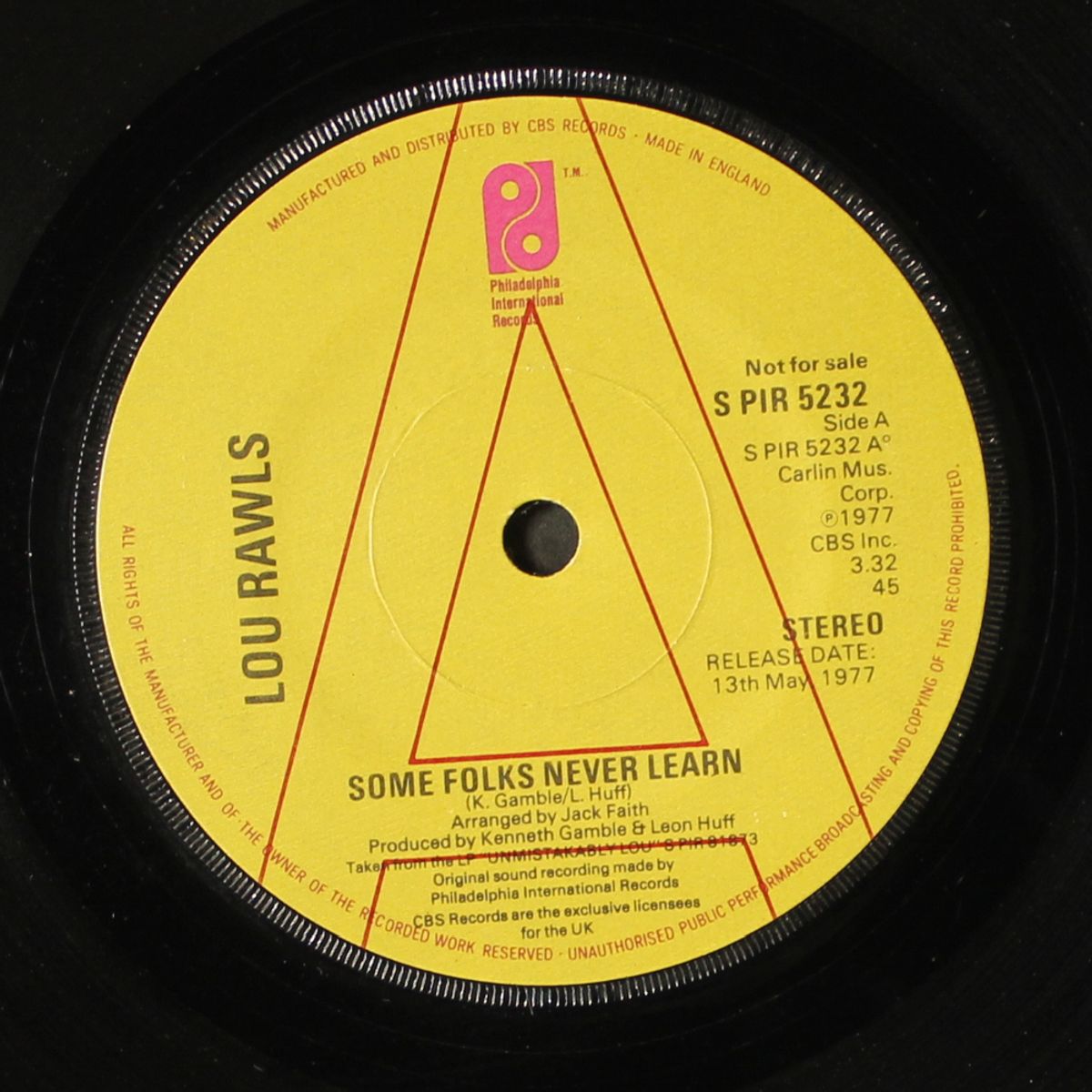 some folks never learn / early morning love by LOU RAWLS