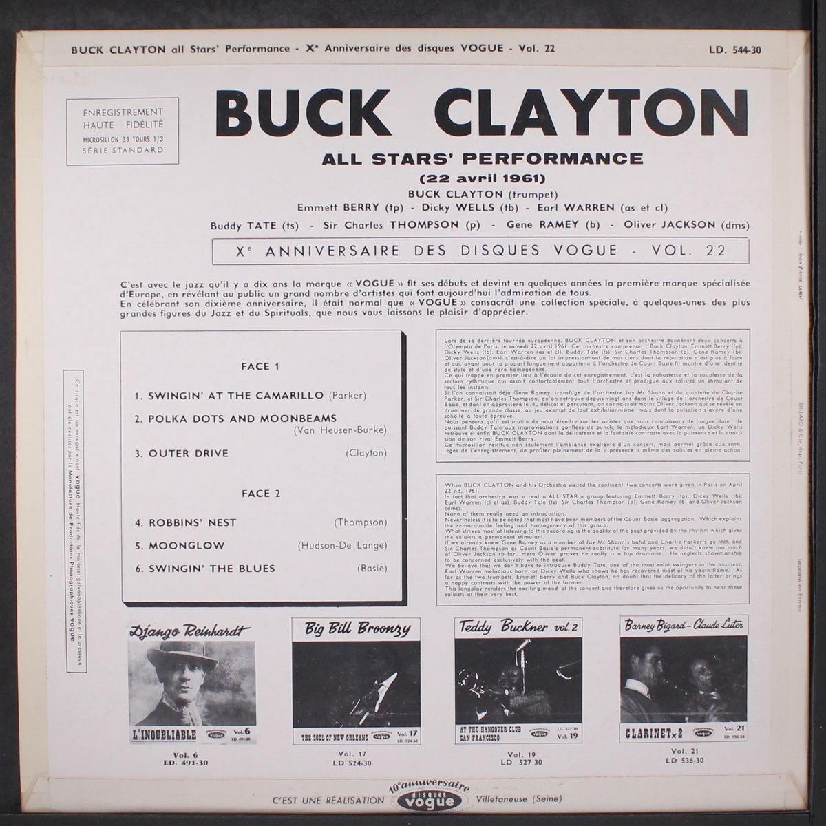 all stars' performance vol. 22 by BUCK CLAYTON