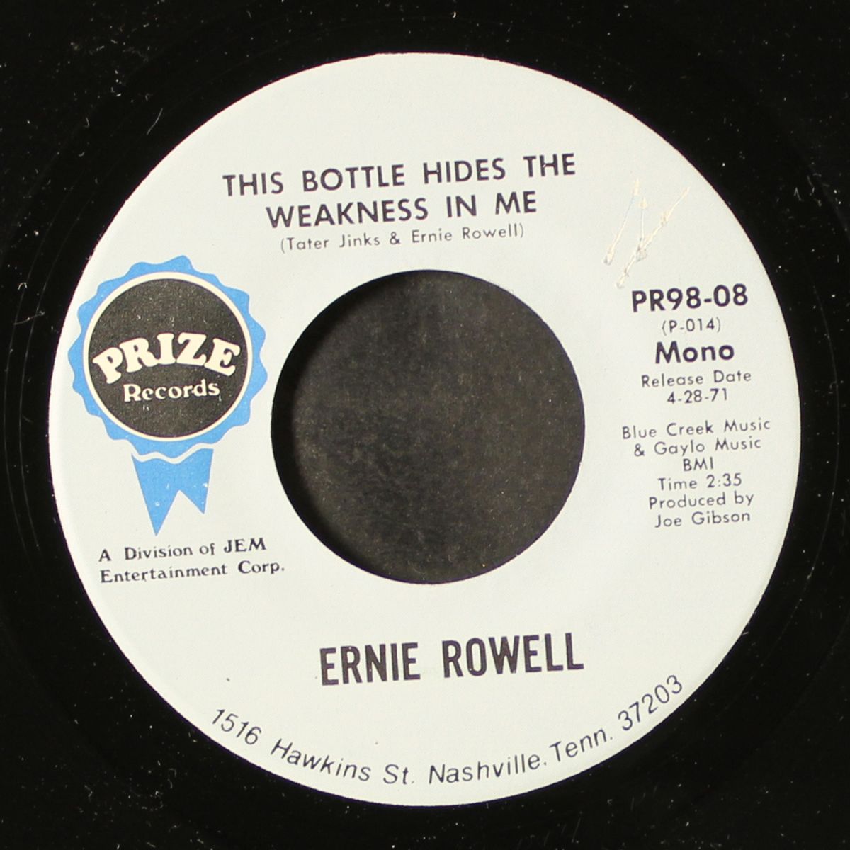 going back to louisiana / this bottle hides the weakness in me by ERNIE ROWELL