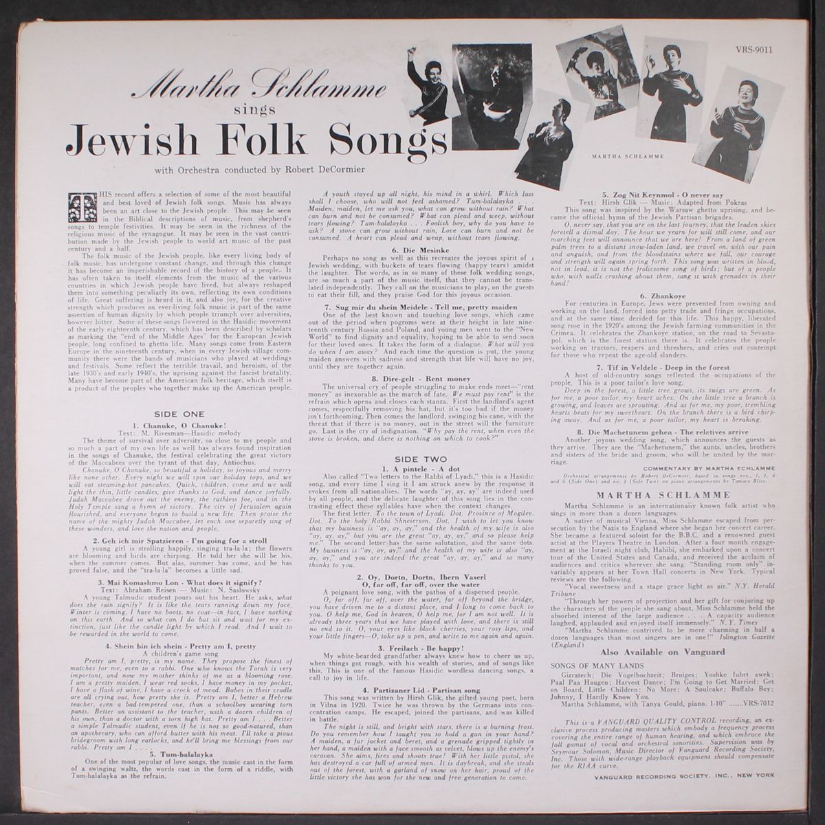 sings jewish folk songs by MARTHA SCHLAMME