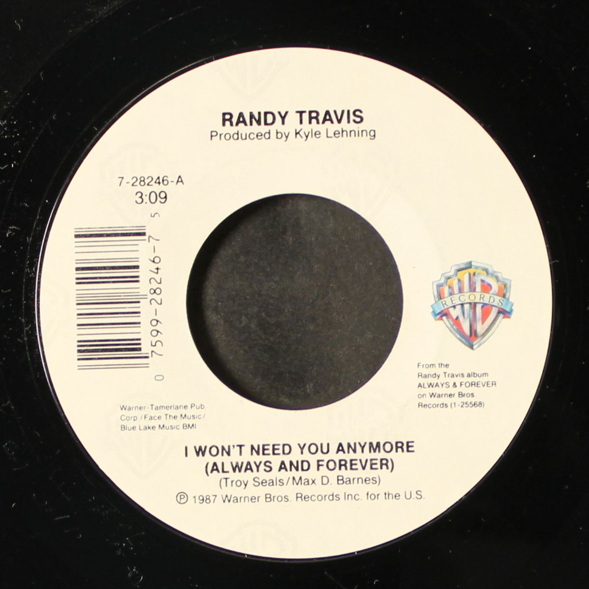 i won't need you anymore / tonight same by RANDY TRAVIS