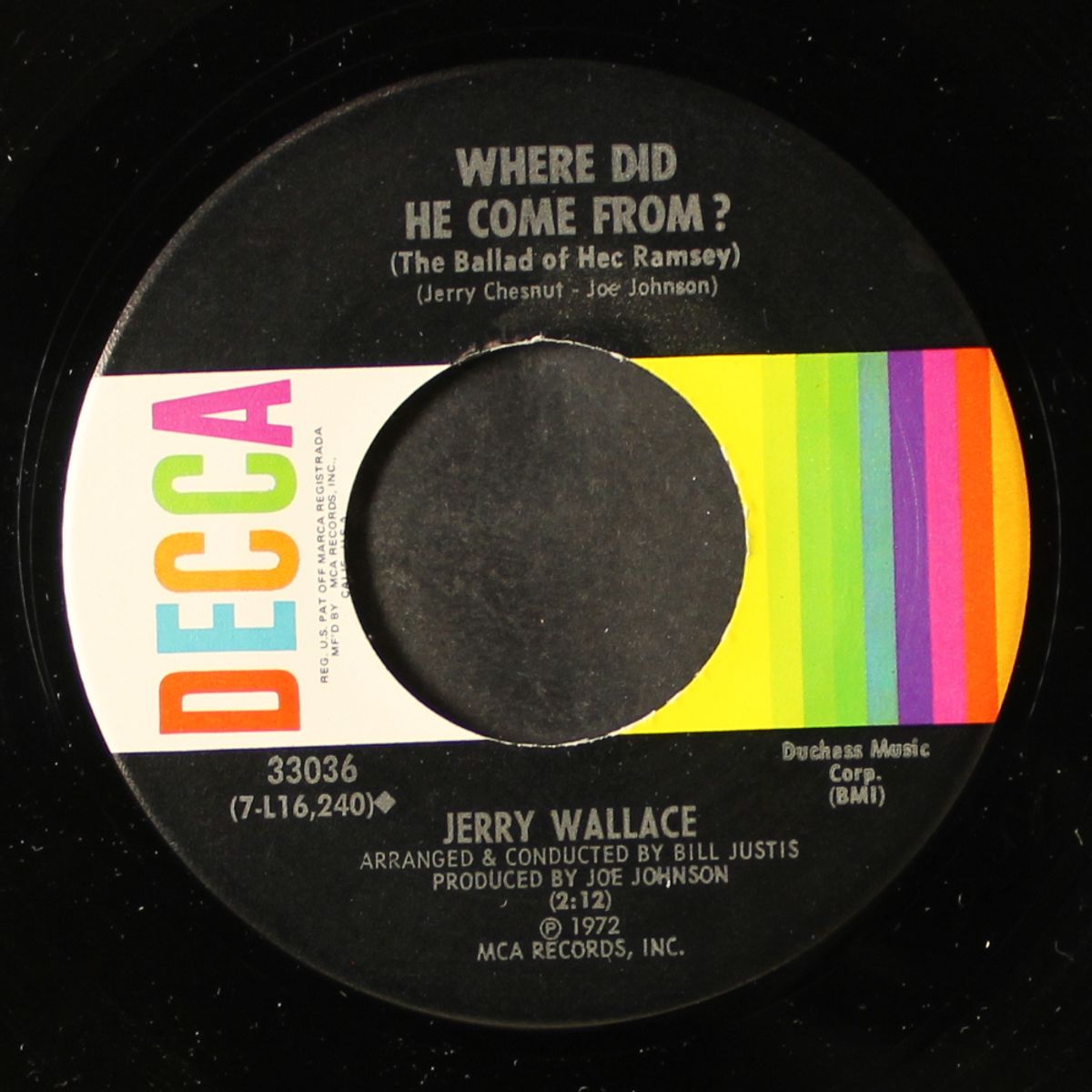 do you know what it's like to be lonesome / where did he come from? by JERRY WALLACE