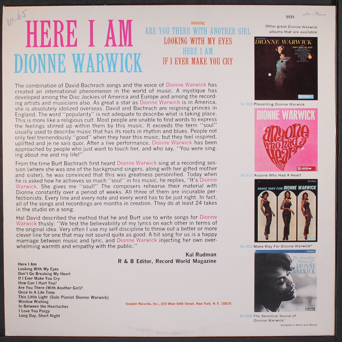 here i am by DIONNE WARWICK