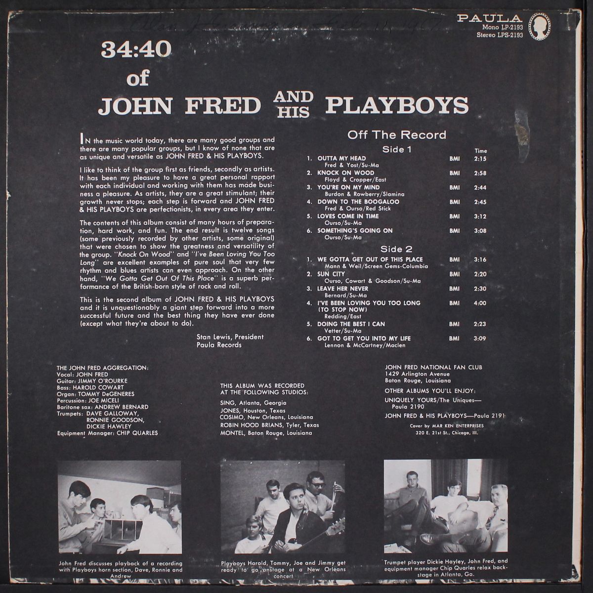 34:40 of... by JOHN FRED & PLAYBOY BAND
