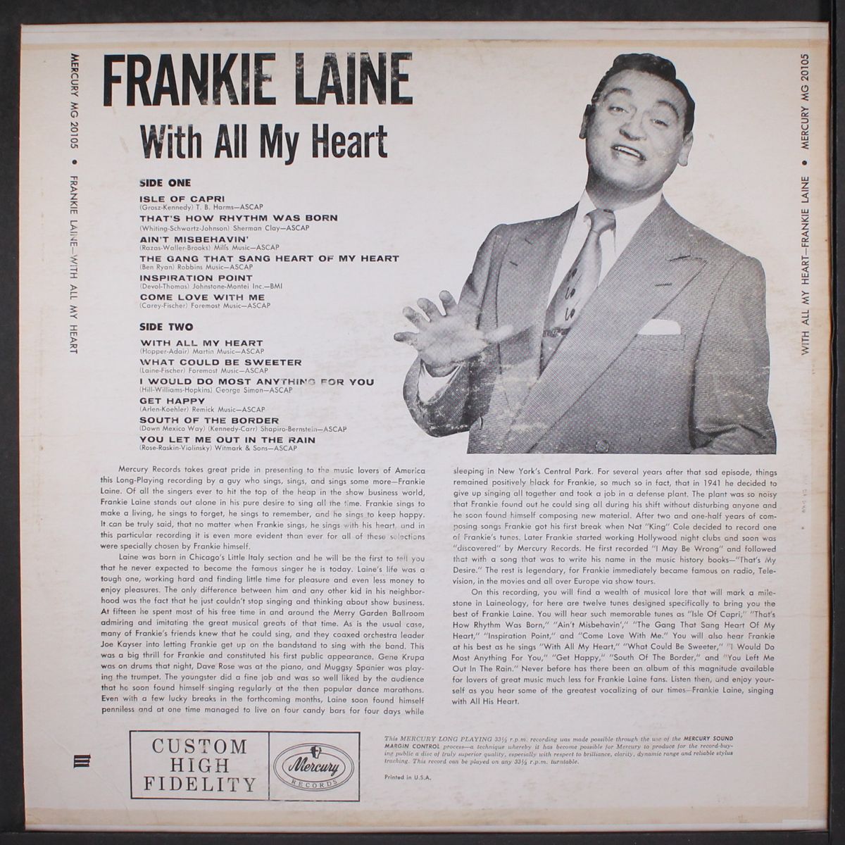 with all my heart by FRANKIE LAINE