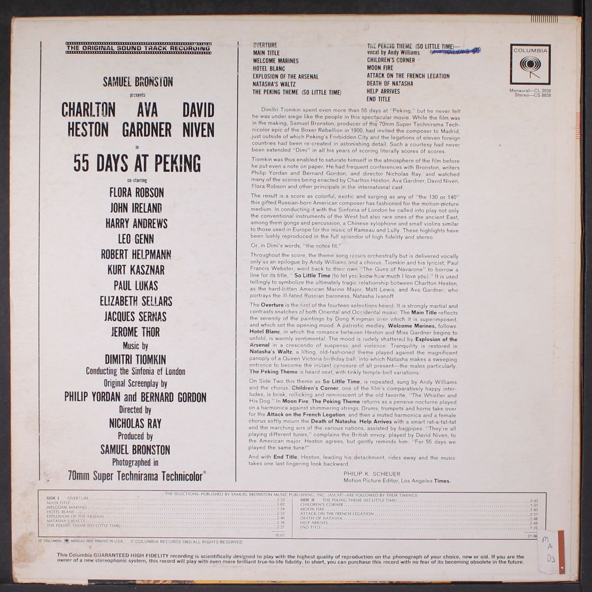 55 days at peking by SOUNDTRACK
