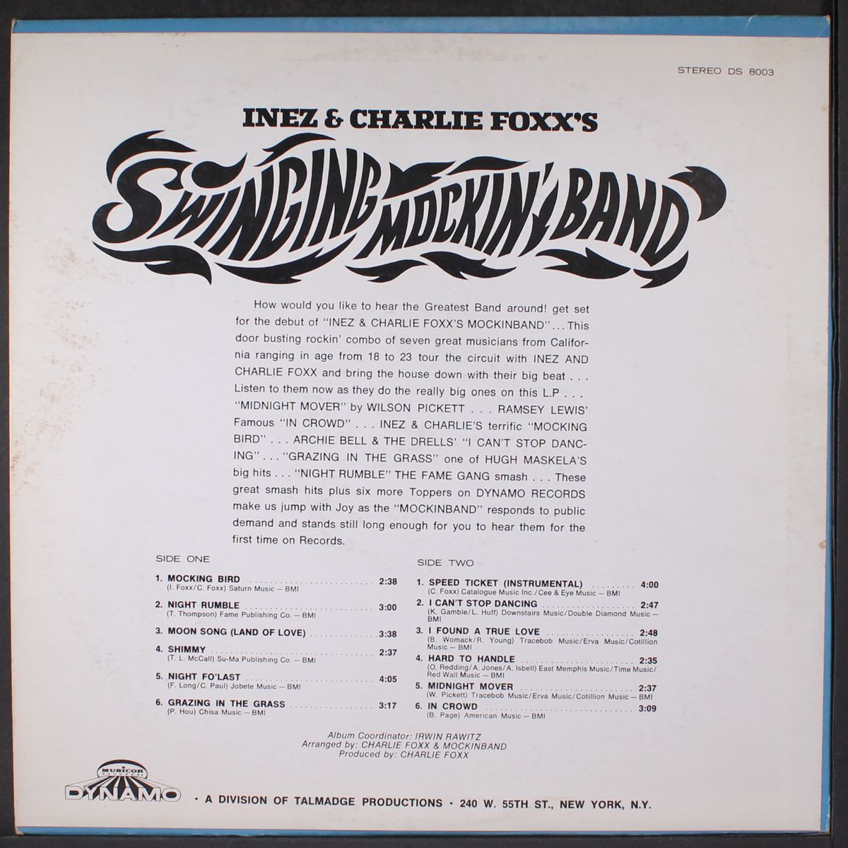 swinging mockin' band by INEZ & CHARLIE FOXX
