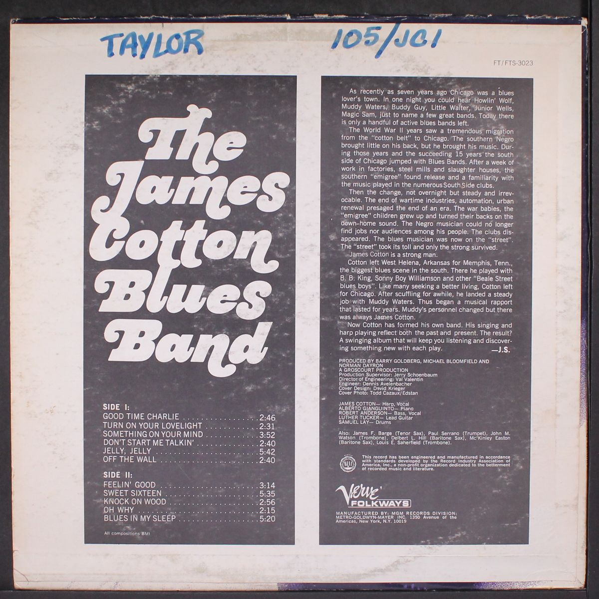 james cotton blues band by JAMES COTTON