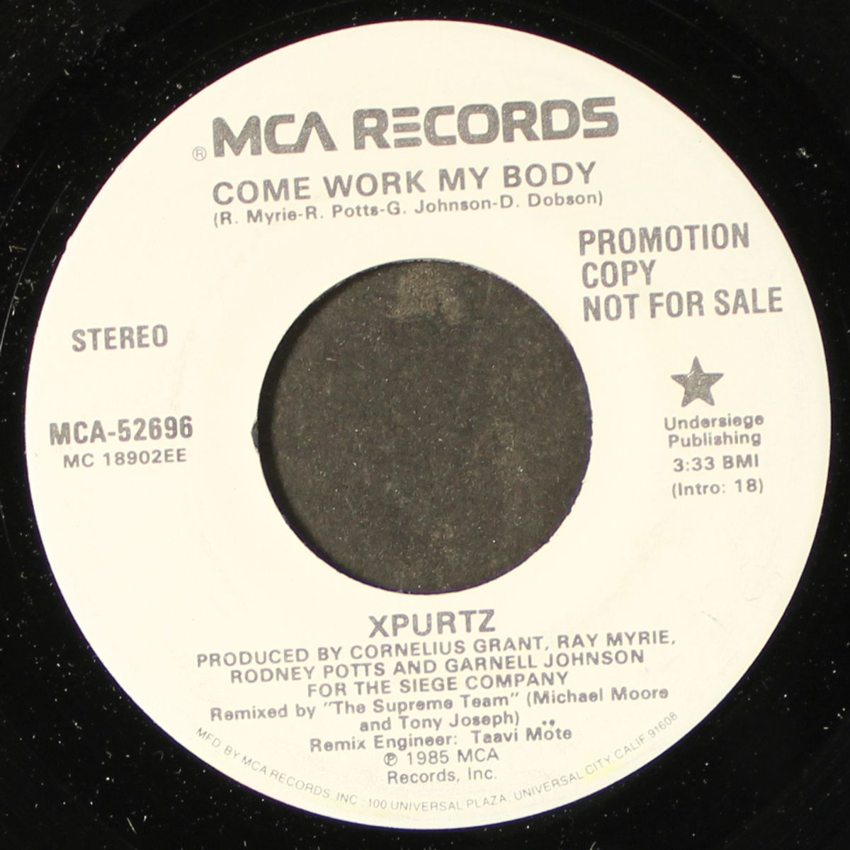 come work my body / same by XPURTZ