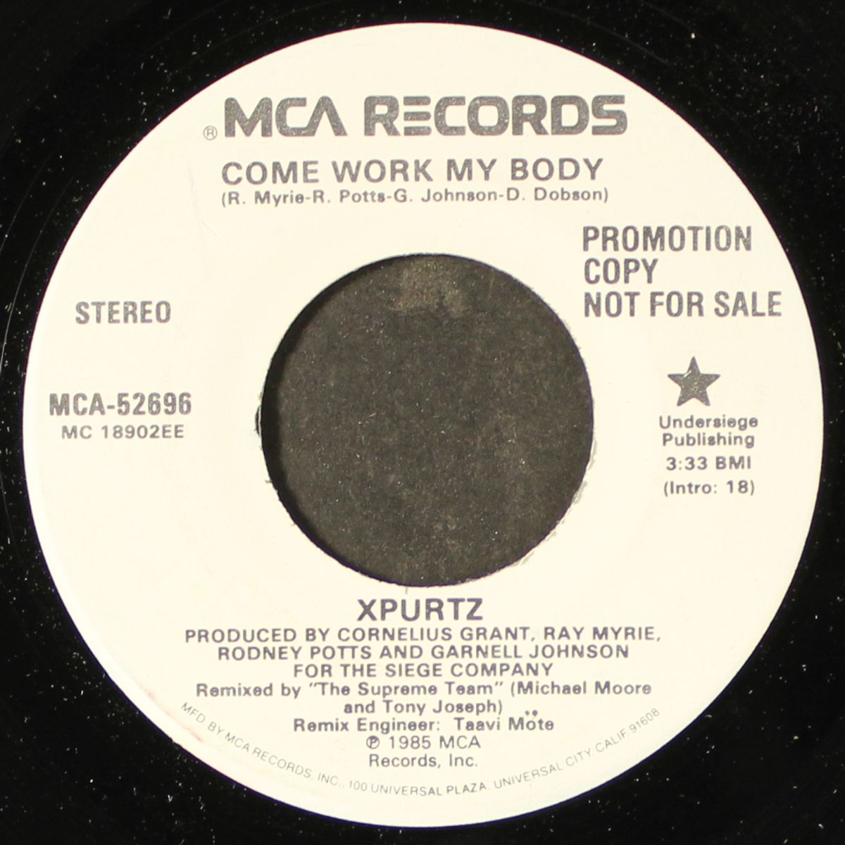 come work my body / same by XPURTZ