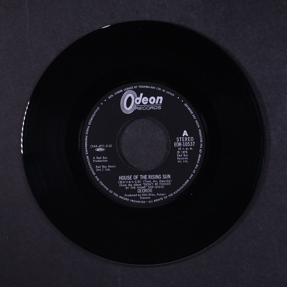 the house of the rising sun / electric lady by GEORDIE