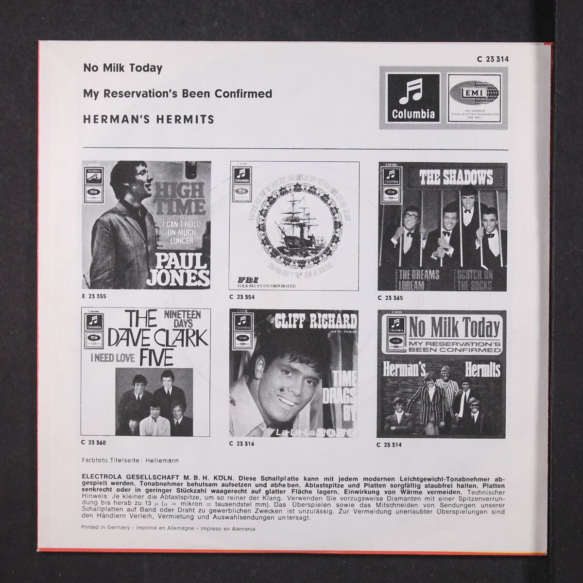 no milk today / my reservation's been confirmed by HERMAN'S HERMITS
