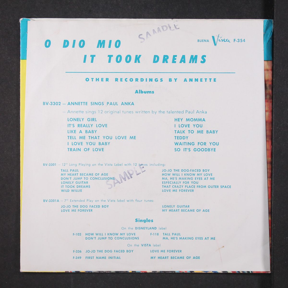 o dio mio / it took dreams by ANNETTE