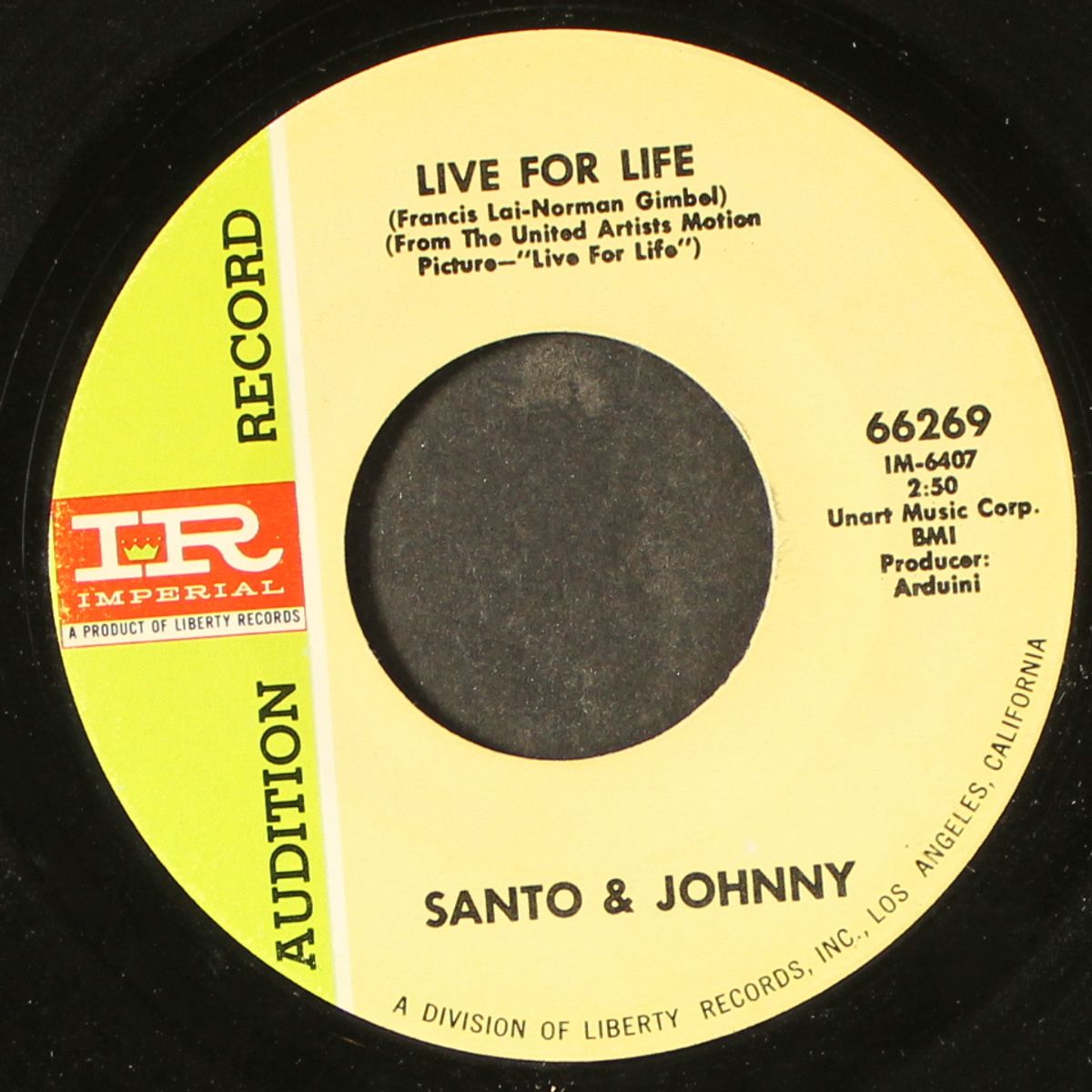 live for life / see you in september by SANTO & JOHNNY