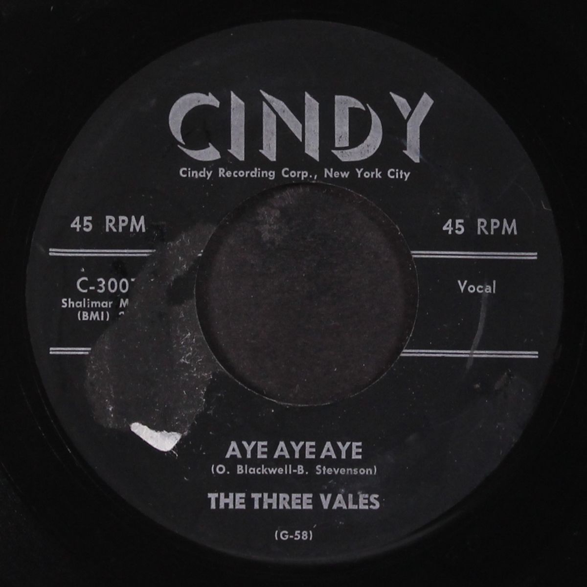 blue lights down low / aye abye aye by THREE VALES