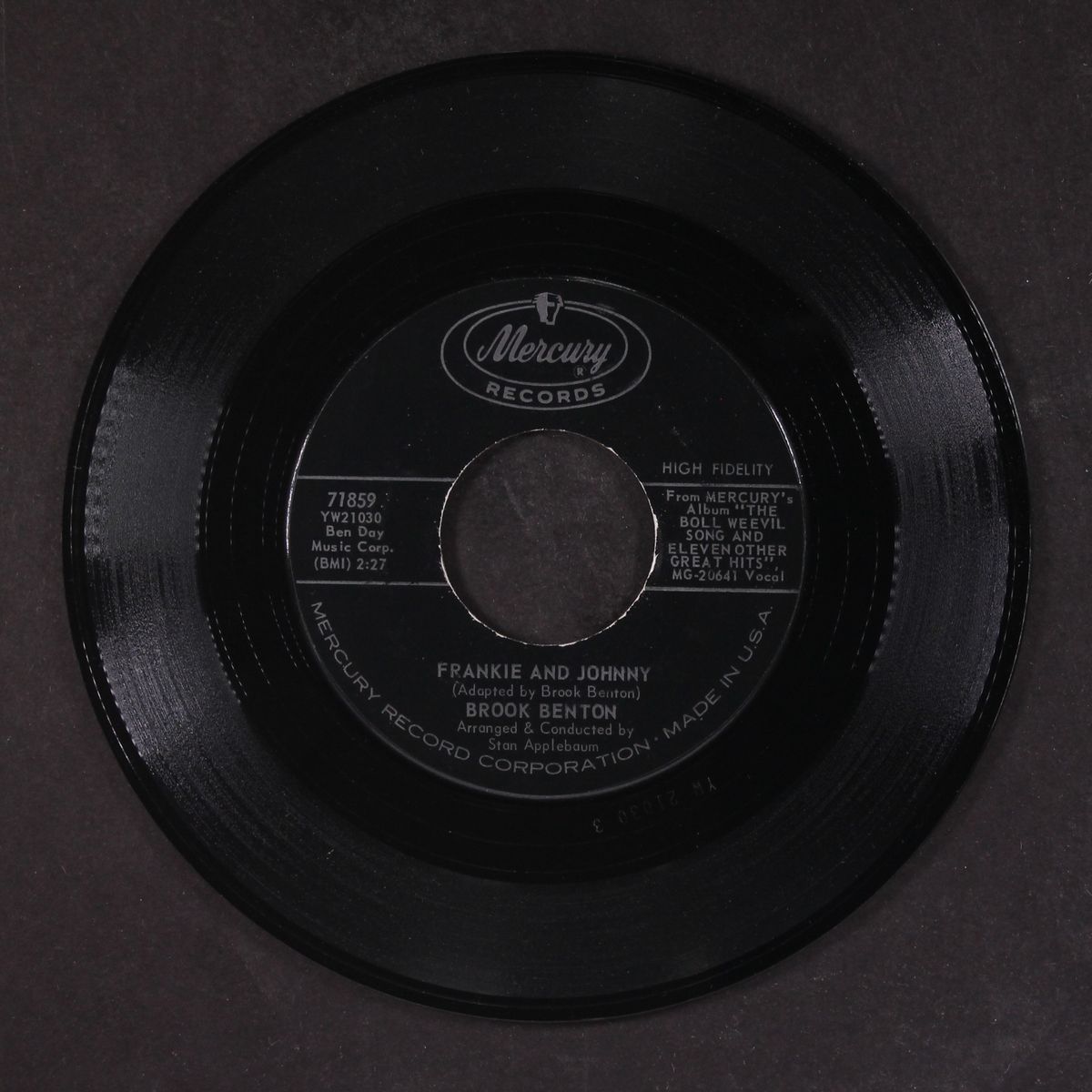 frankie and johnny / it's just a house without you by BROOK BENTON