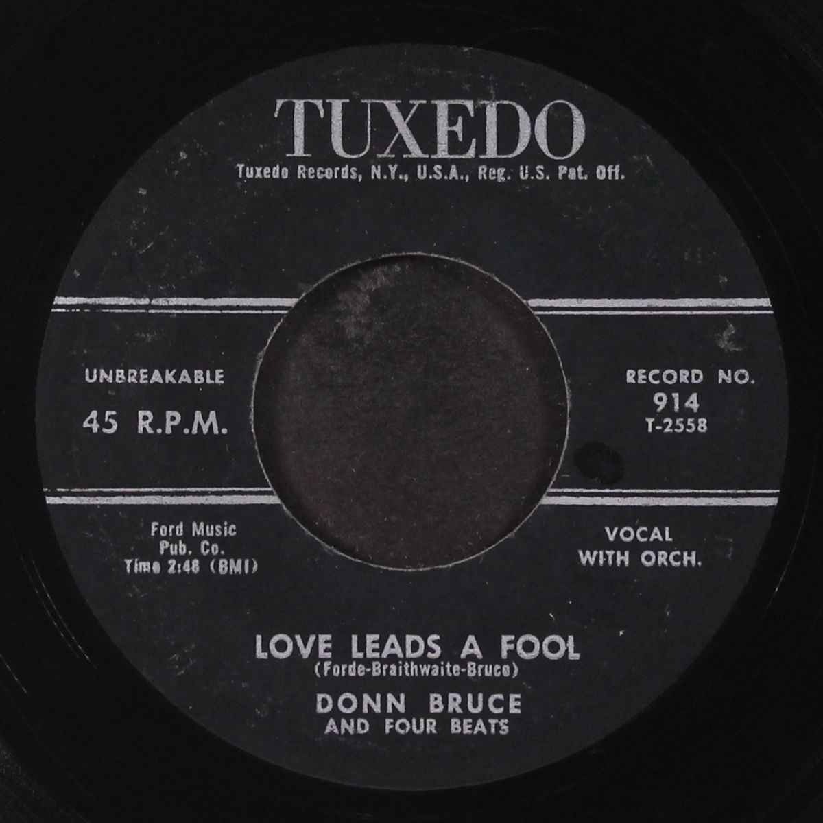love leads a fool / let's start all over again by DONN BRUCE