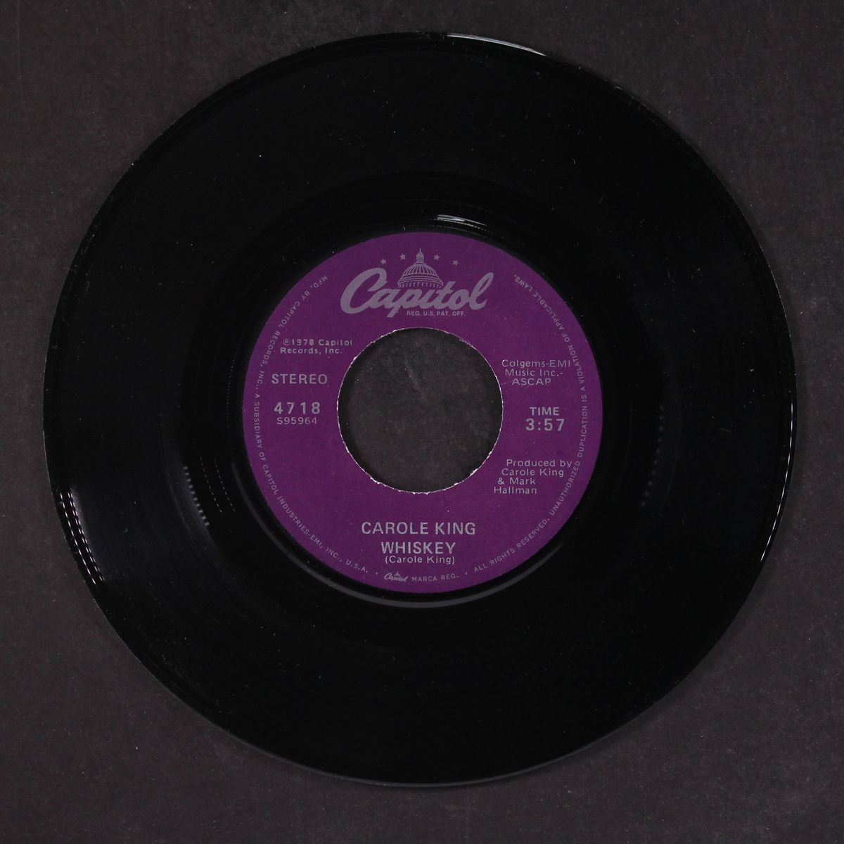 move lightly / whiskey by CAROLE KING