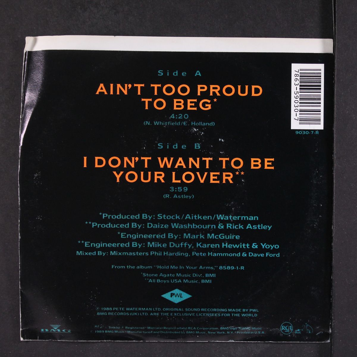 ain't too proud to beg by RICK ASTLEY