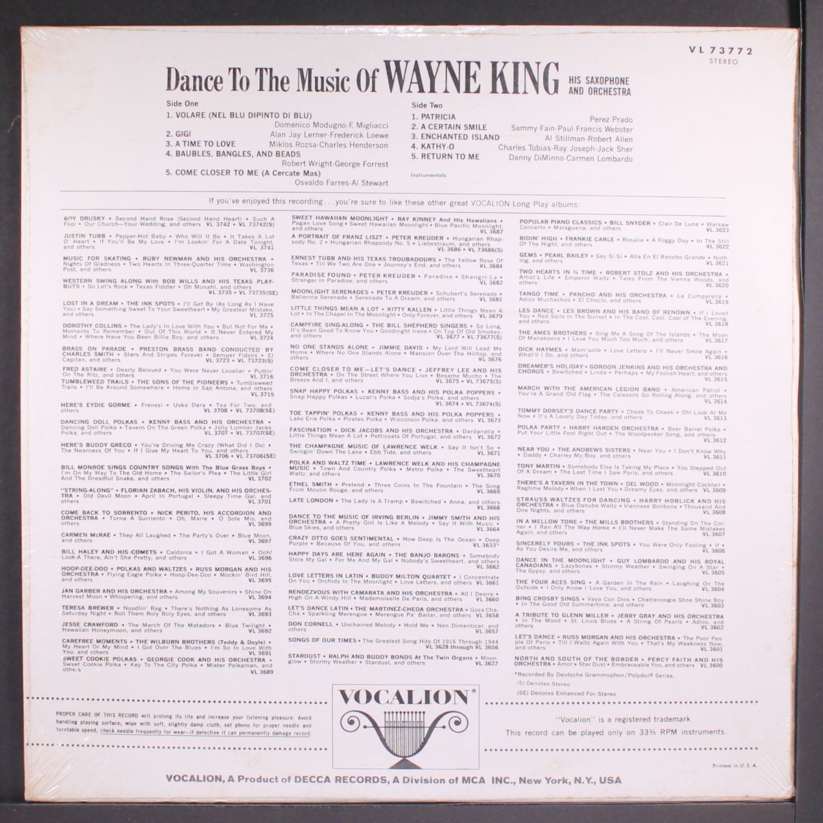 dance to the music by WAYNE KING