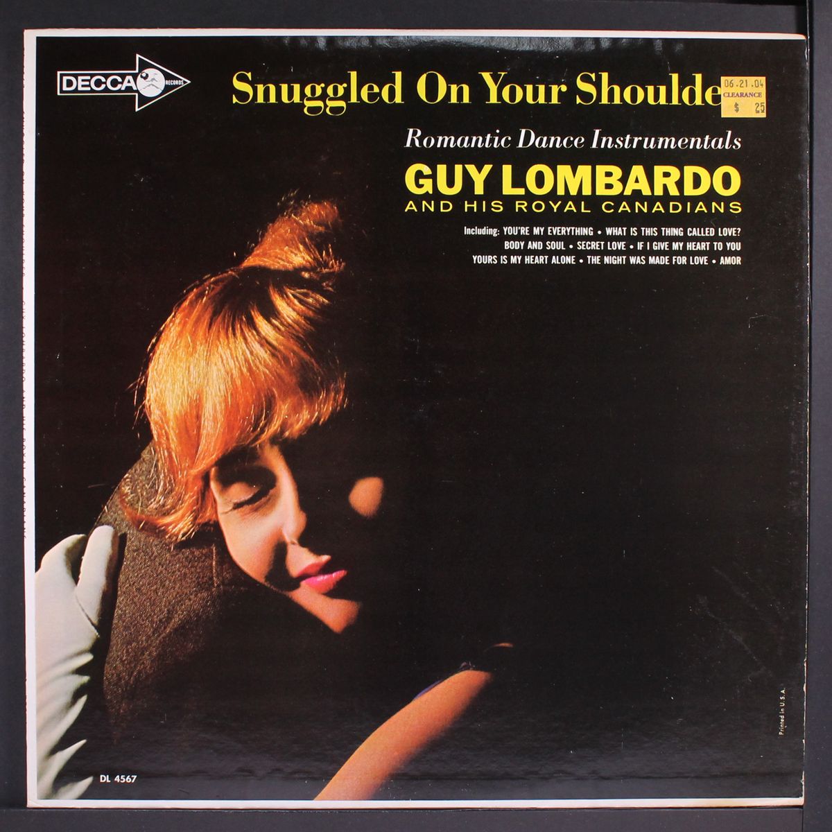 snuggled on your shoulder by GUY LOMBARDO