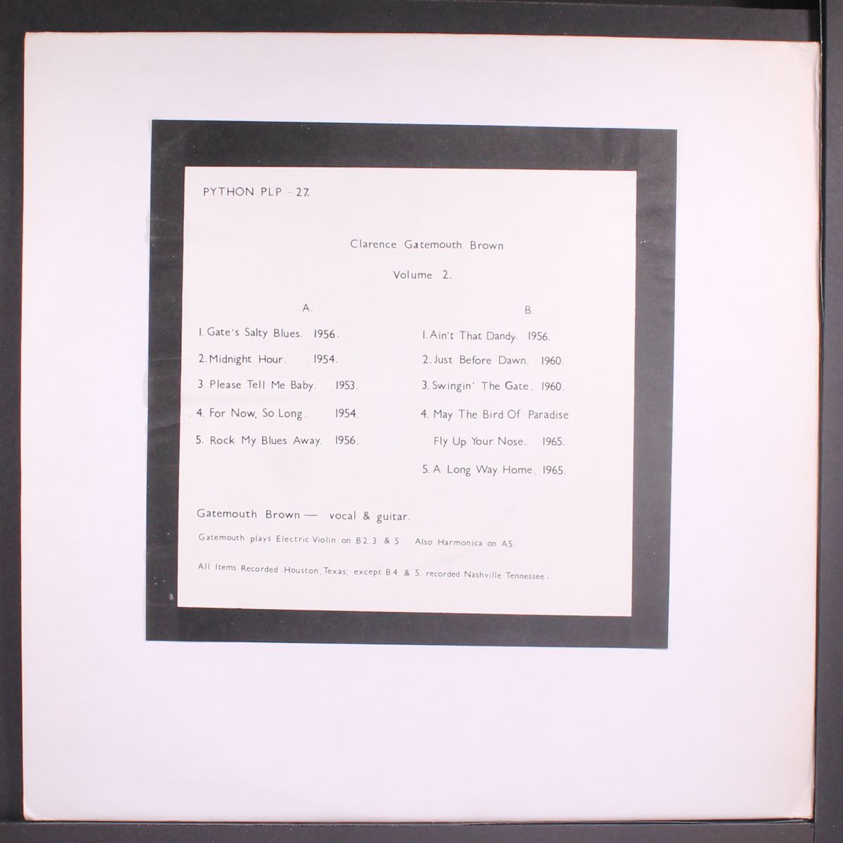 vol. 2 by CLARENCE 'GATEMOUTH' BROWN