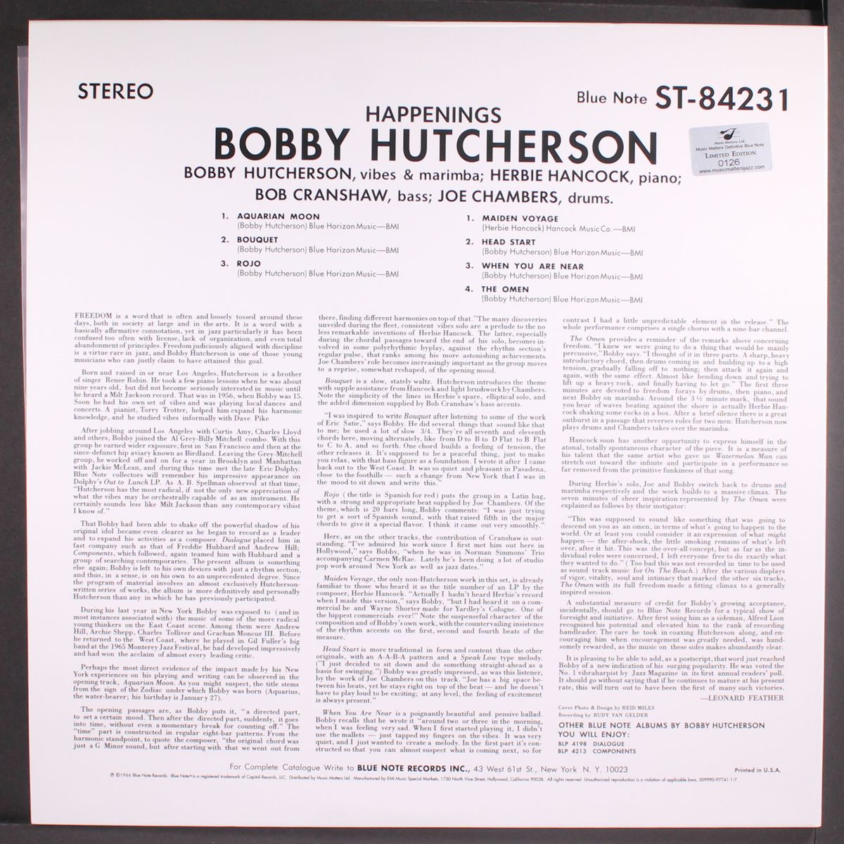 happenings by BOBBY HUTCHERSON