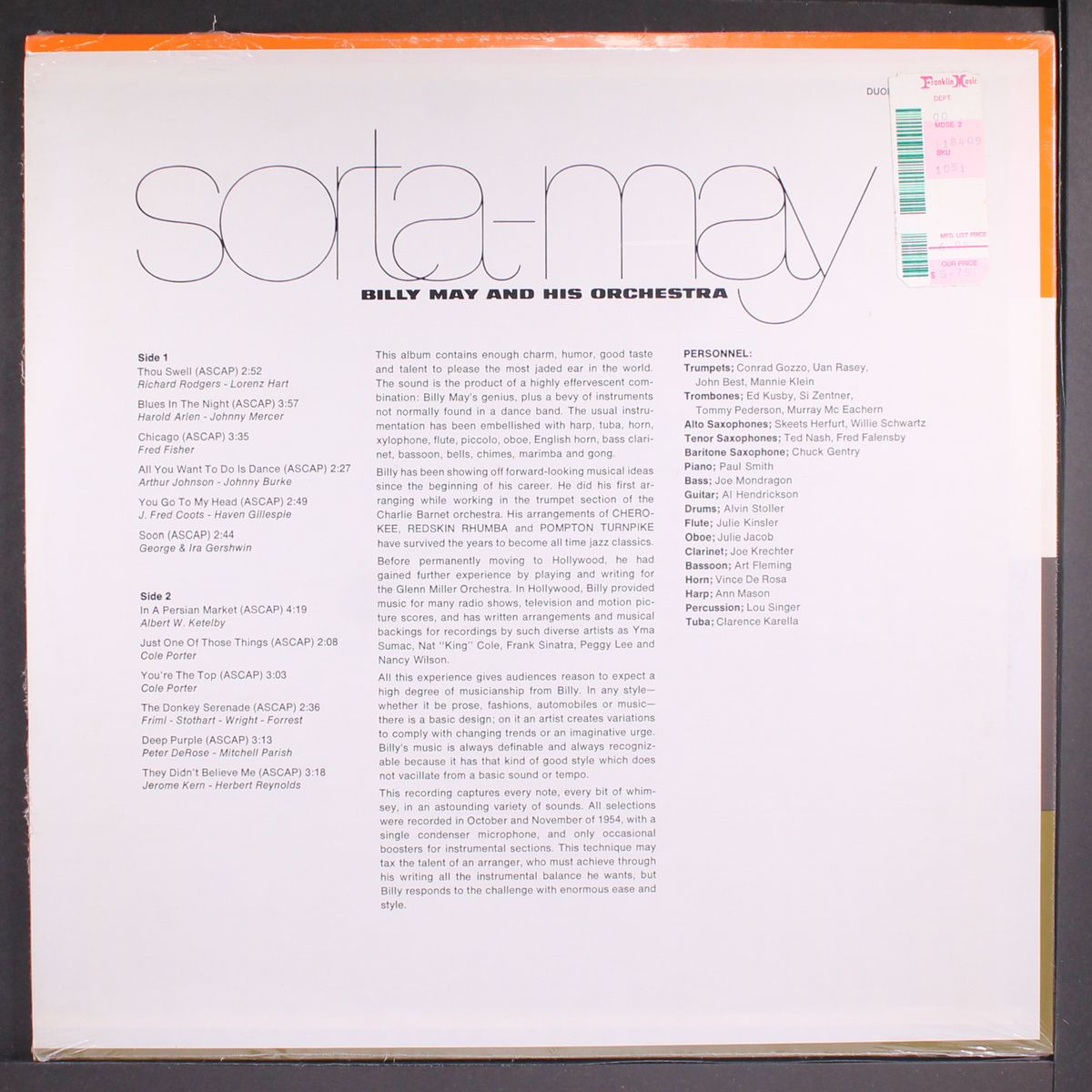 sorta may by BILLY MAY