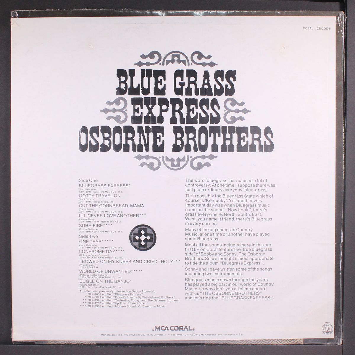 bluegrass express by OSBORNE BROTHERS
