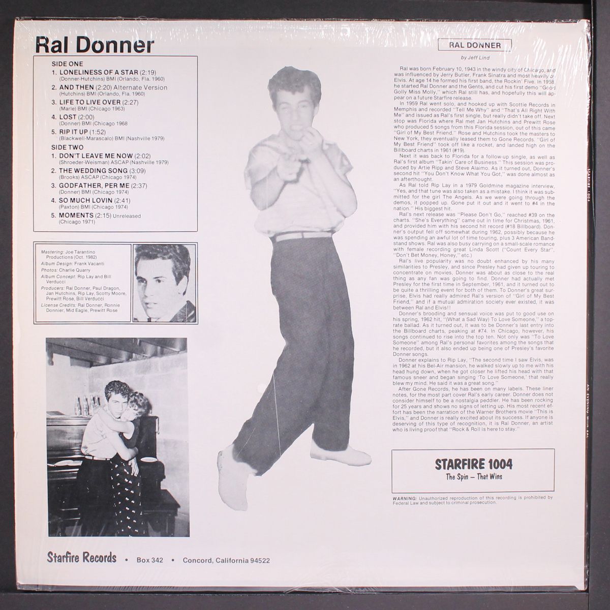 an evening with by RAL DONNER