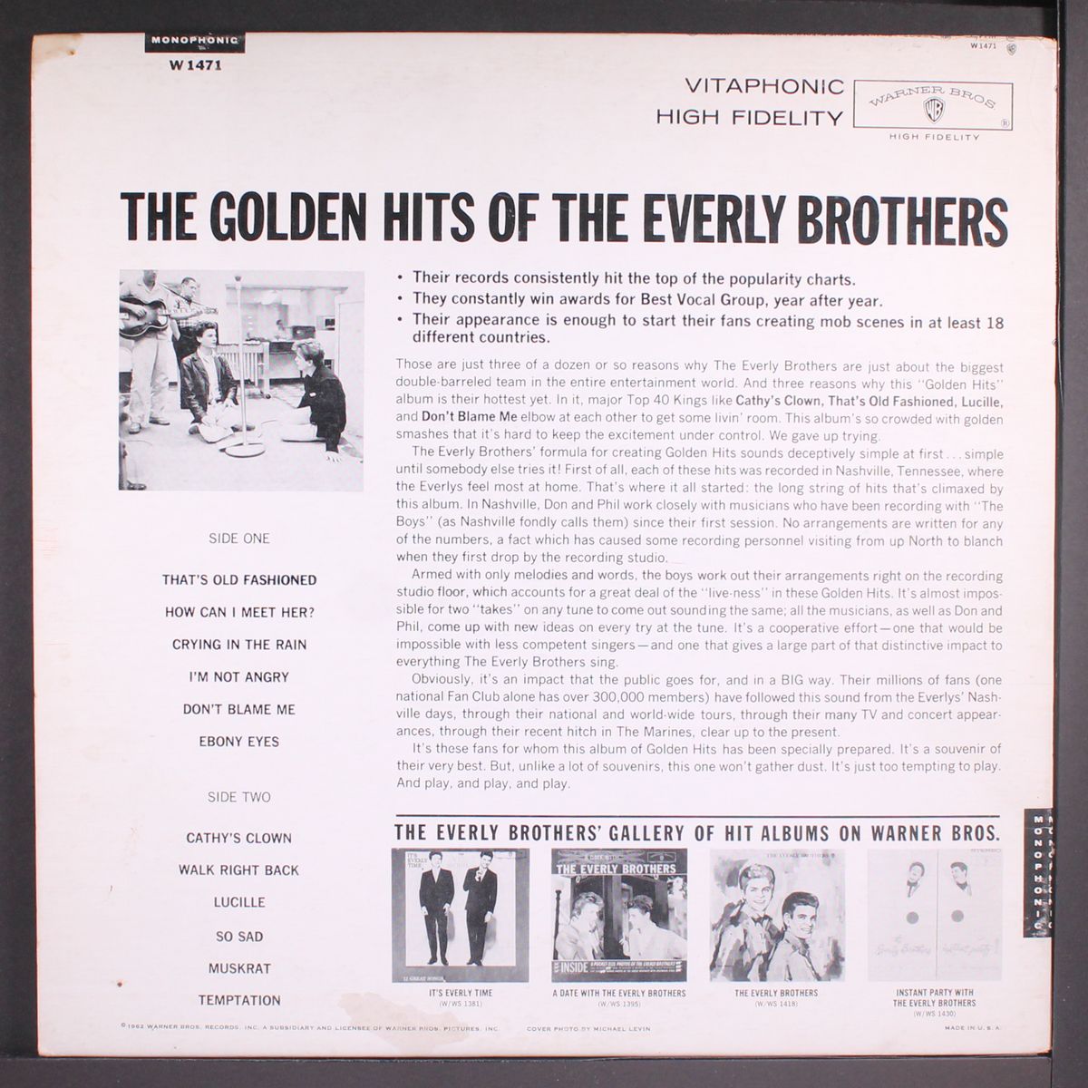 the golden hits of by EVERLY BROTHERS