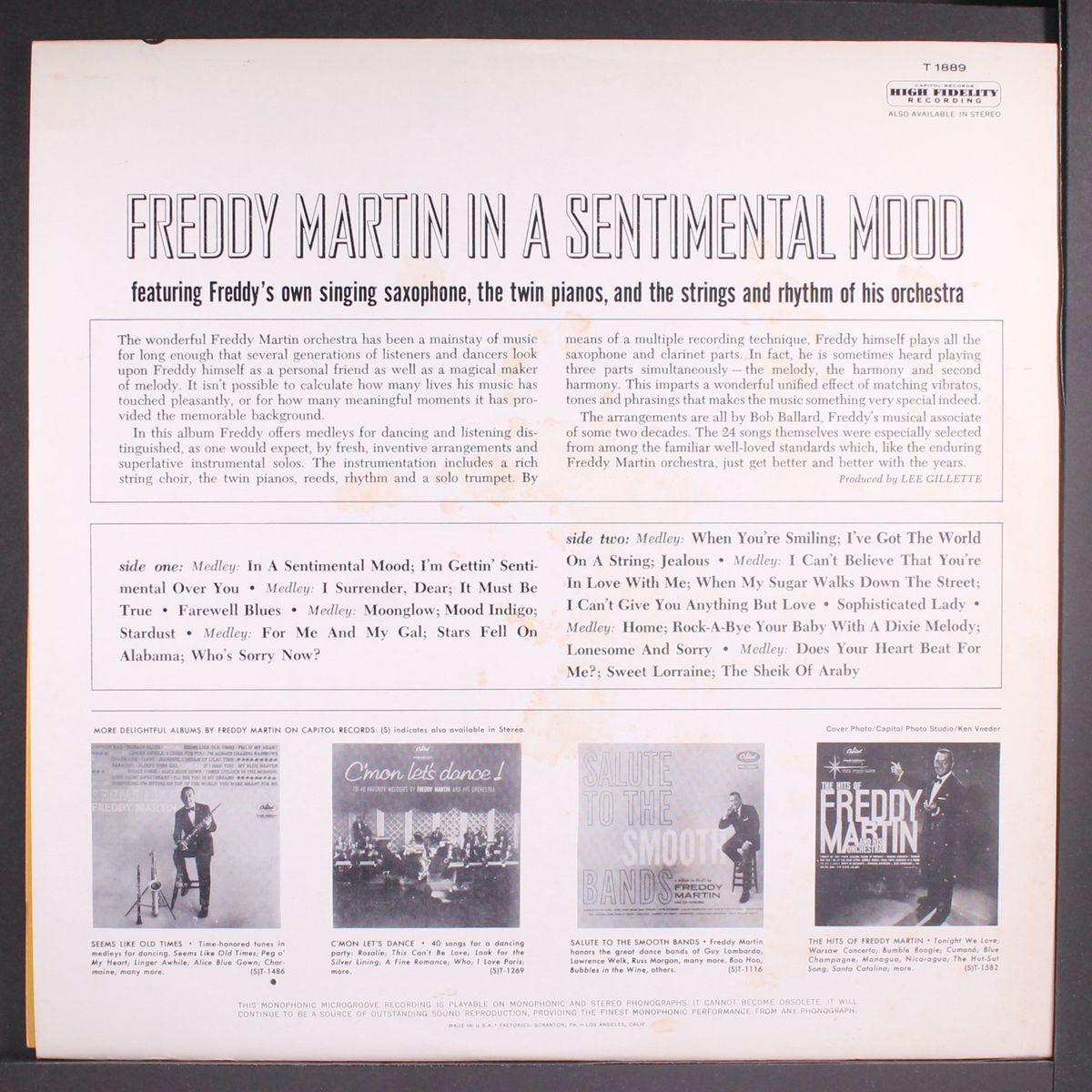 in a sentimental mood by FREDDY MARTIN