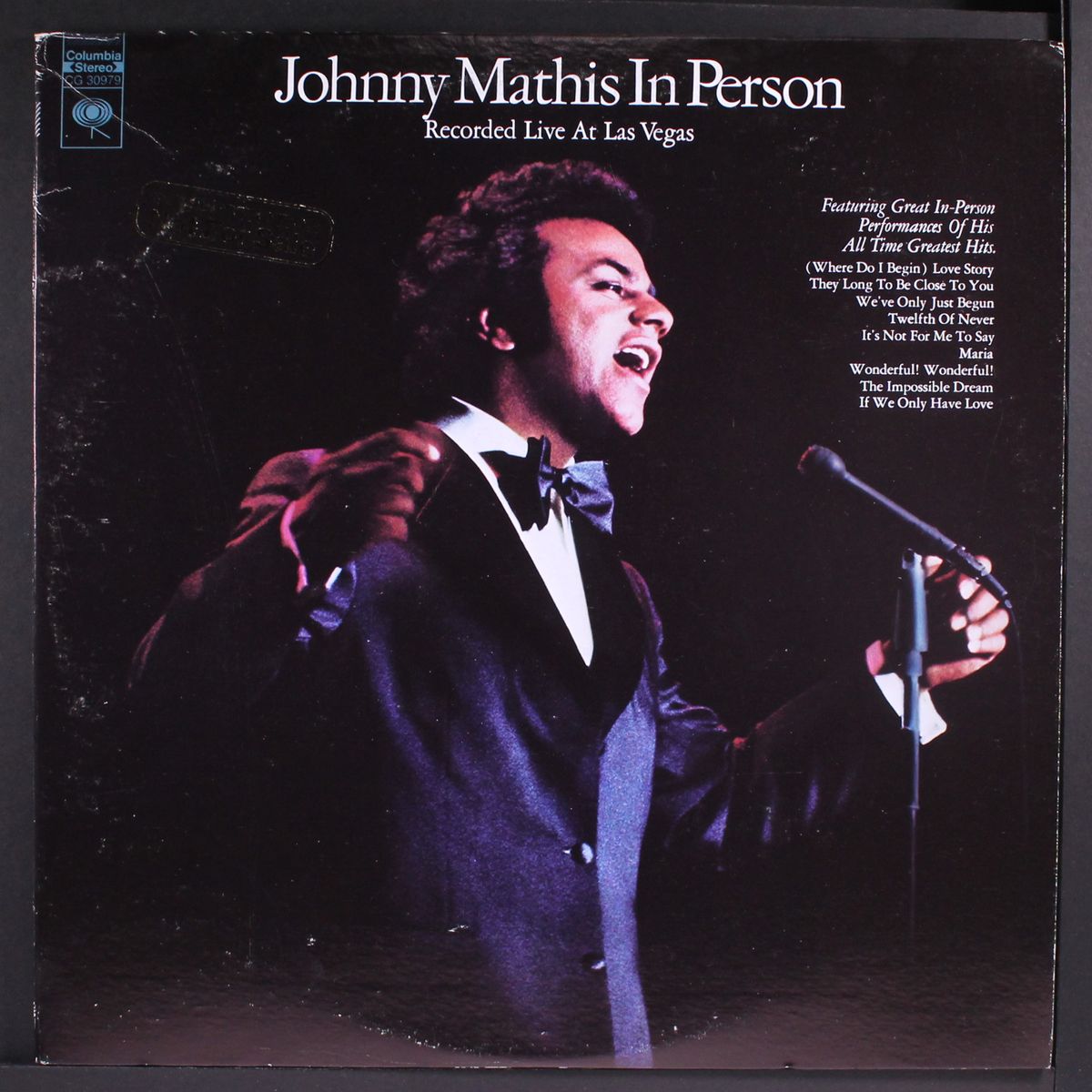 in person by JOHNNY MATHIS