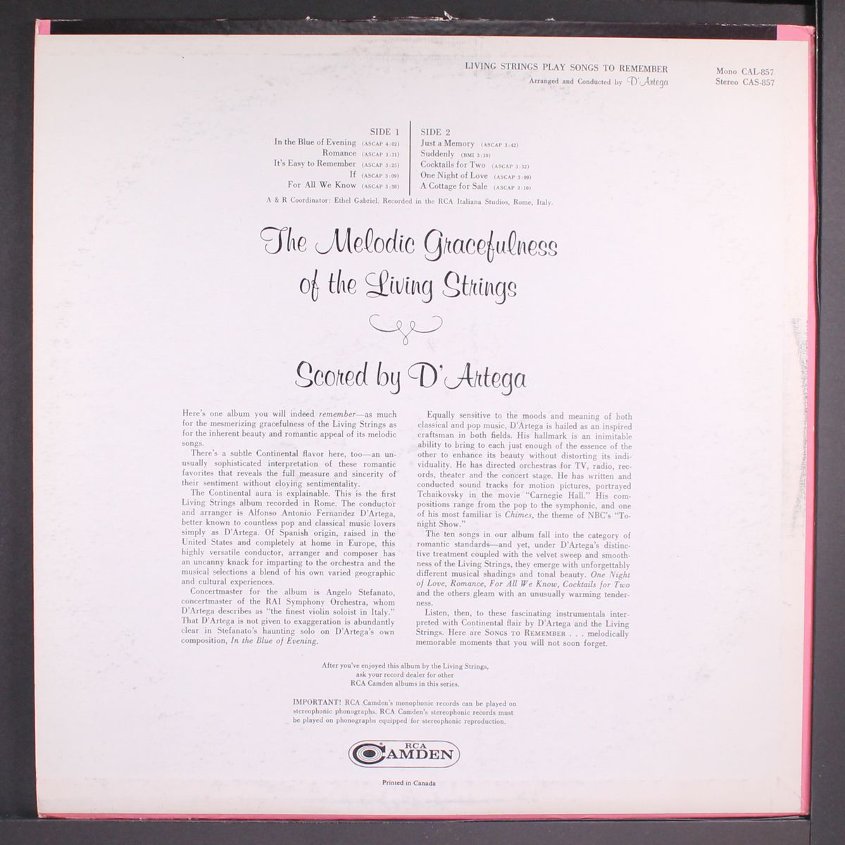play songs to remember by LIVING STRINGS