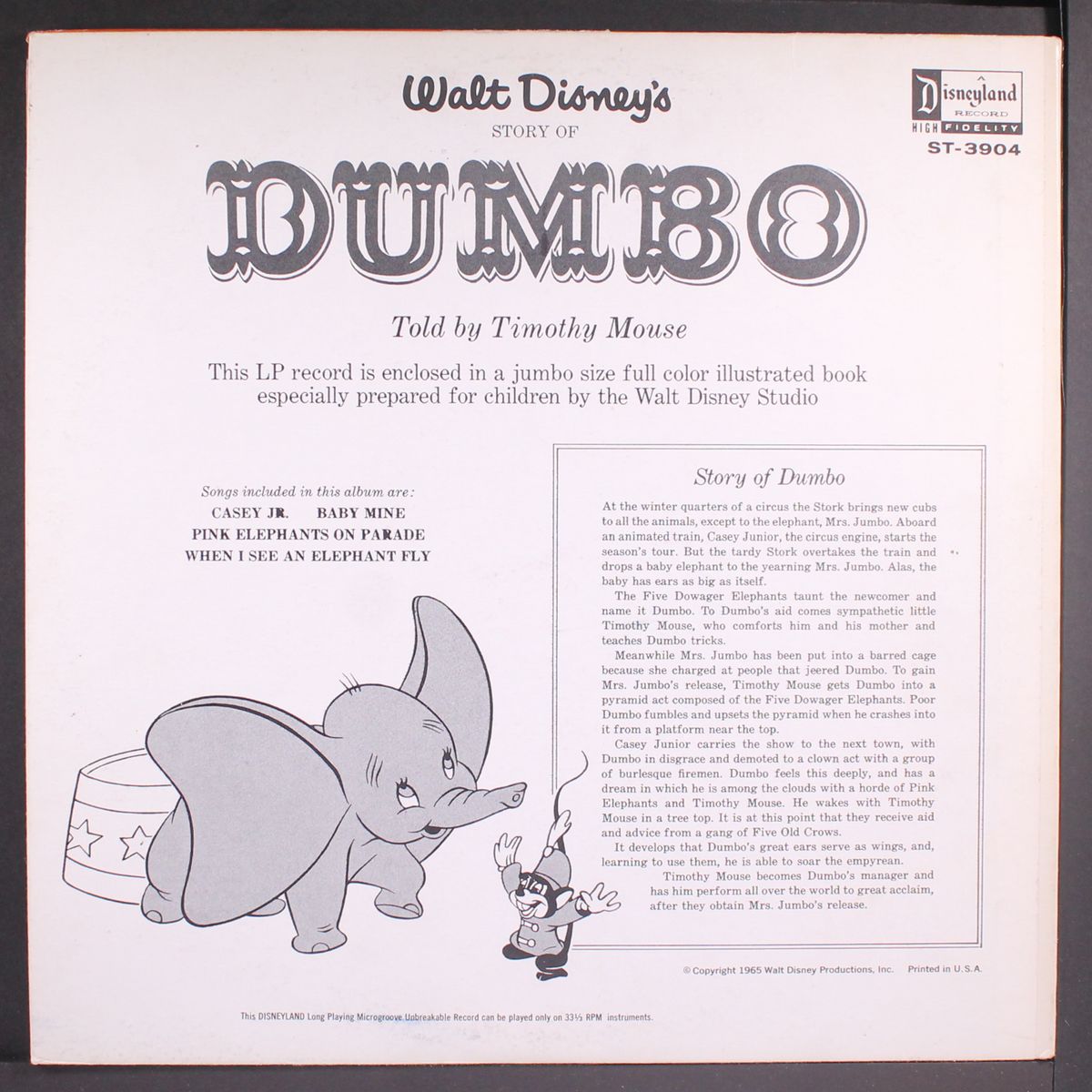 story of dumbo by WALT DISNEY'S