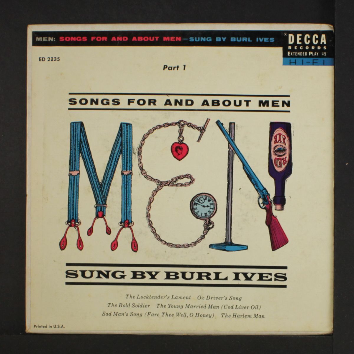 songs for and about men by BURL IVES
