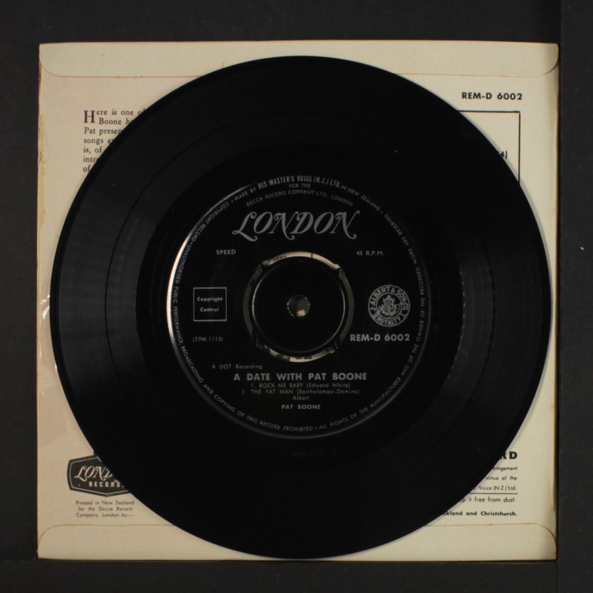 a date with by PAT BOONE